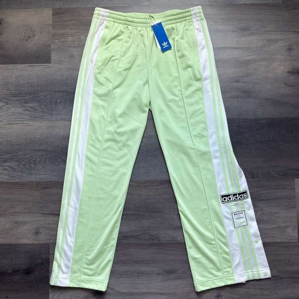 NEW Adidas Adibreak Track Pants Womens L Pistachio Green Tear Away Loose Fit - Picture 4 of 11